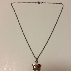 Butterfly Flower Necklace